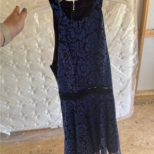 City Triangles Blue and Black Mini Dress